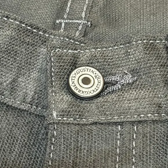 Gustin Jeans Mens 33 x 36 Gray California Straight Fit Denim Classic Made in USA - Picture 5 of 10